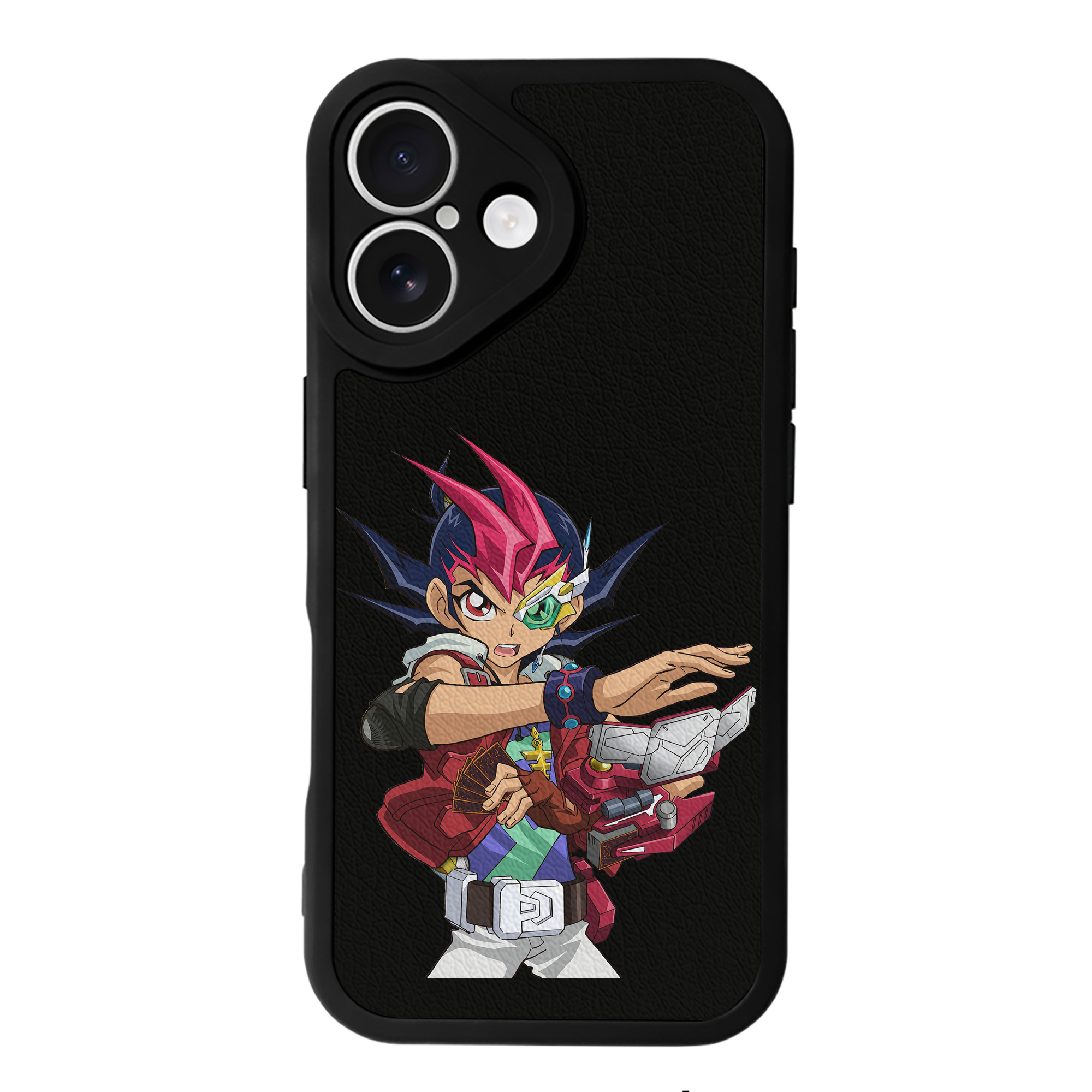 （画像用） 遊☆戯☆王 Yu-Gi-Oh! 【iPhone 16シリーズ対応】シリコンスマホケース（レザー調） 材質：シリコン